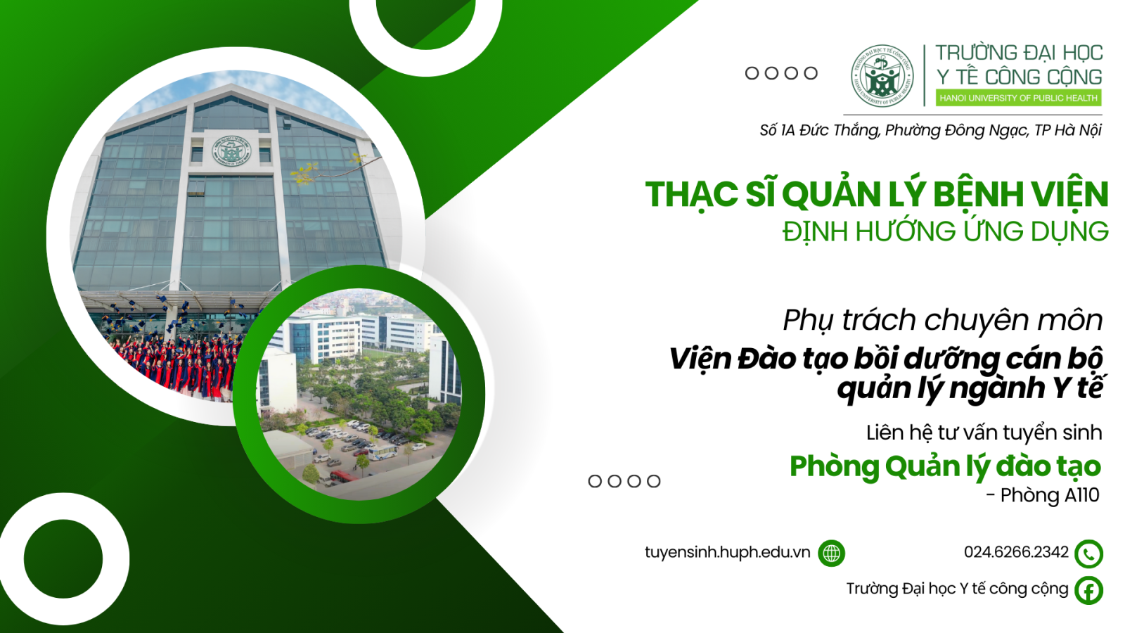 Giới thiệu chương trình đào tạo Thạc sĩ Quản lý bệnh viện (định hướng nghiên cứu và ứng dụng)